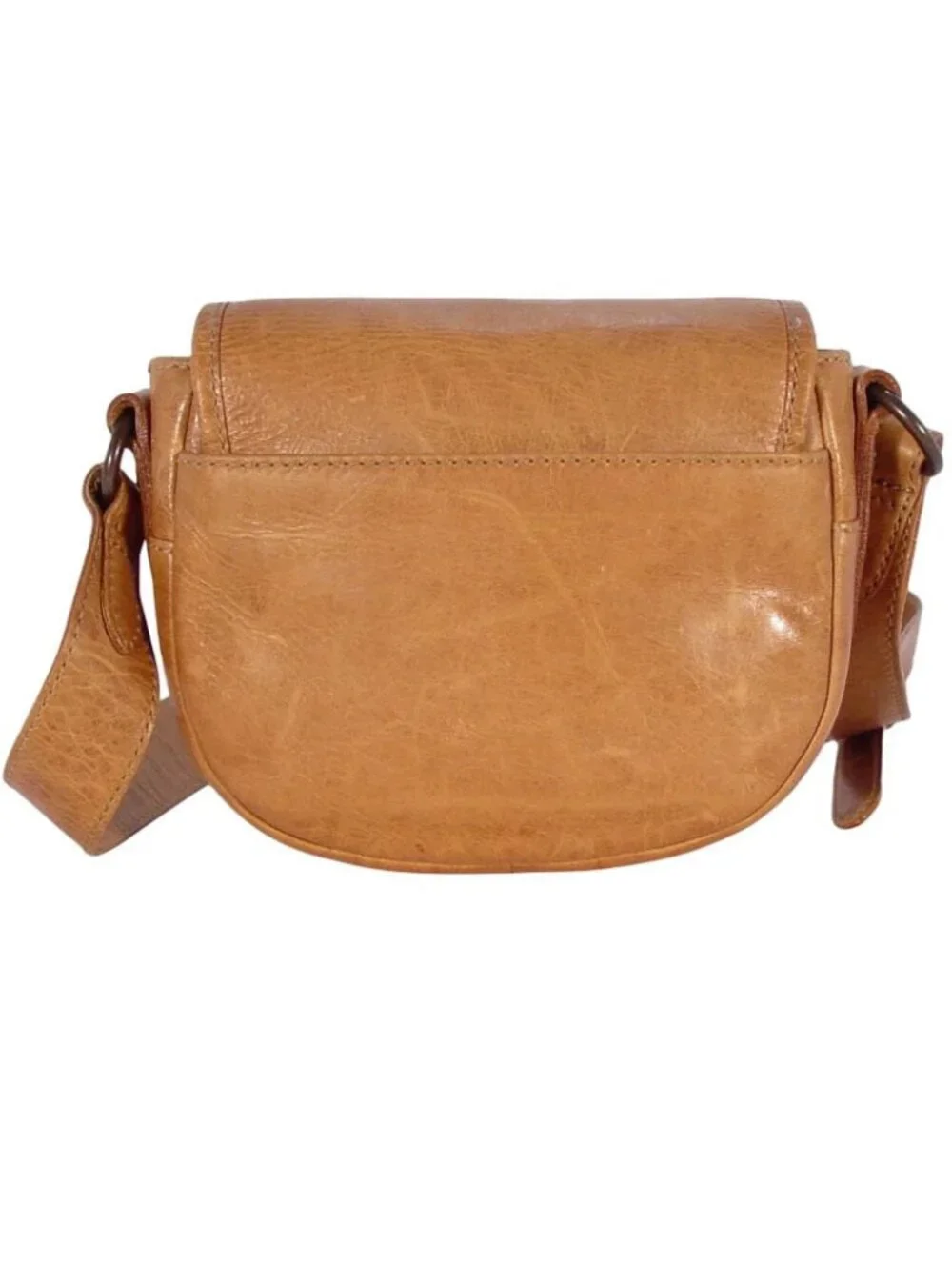 FRYE Melissa $248 Button Saddle Purse Distressed Leather Crossbody Bag - Picture 6 of 10